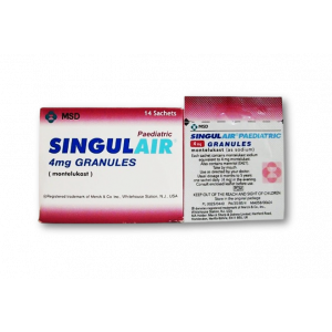 SINGULAIR PAEDIATRIC 4 MG GRANULES ( MONTELUKAST ) 14 SACHETS